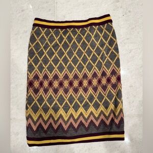 Missoni Diamond Pattern Pencil Skirt - Yellow, Pink, Burgundy